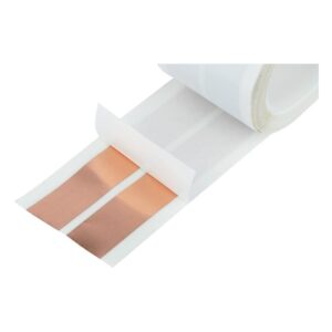 כבל אודיו שטוח Polman HXFL20120WS – גליל 50 מ׳, 2×1.0 מ״מ², סרט לבן להסתרה בשפכטל