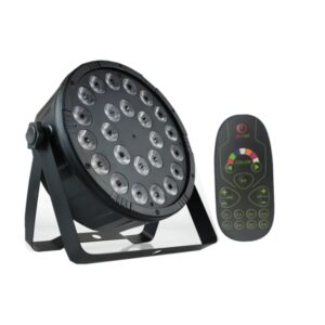 פנס PAR לד שטוח 24×12W RGBW 4-ב-1 – DMX512, צג דיגיטלי ומצבי קול ואוטומטי