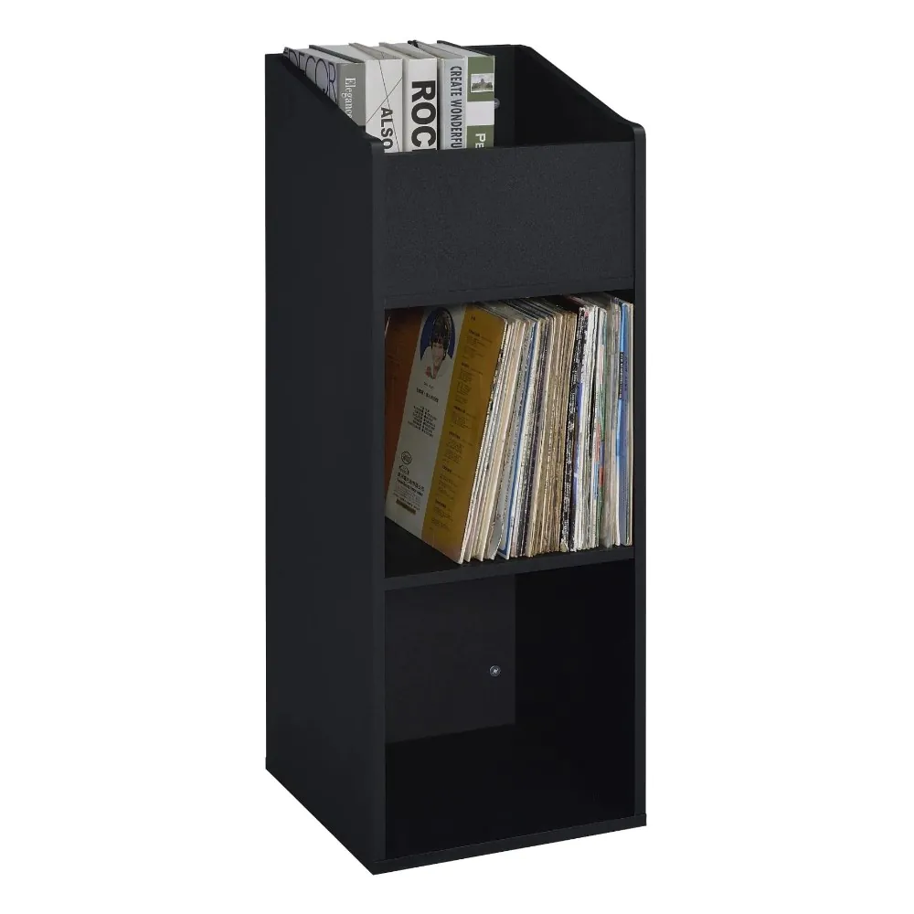 מעמד לתקליטים ולפטיפון Musiea BX240 בצבע שחור – עד 240 תקליטים, קומפקטי 1 מעמד לתקליטים ולפטיפון Musiea BX240 בצבע שחור