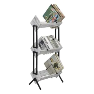 מעמד לתקליטים ולפטיפון Musiea BX300 בצבע לבן – 3 קומות, עד 300 תקליטים