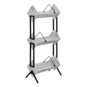 מעמד לתקליטים ולפטיפון Musiea BX300 בצבע לבן – 3 קומות, עד 300 תקליטים