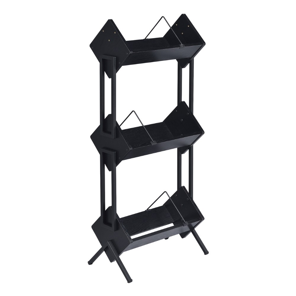 מעמד לתקליטים ולפטיפון Musiea BX300 בצבע שחור – 3 קומות, עד 300 תקליטים 1 מעמד לתקליטים ולפטיפון Musiea BX300 בצבע שחור, 3 קומות