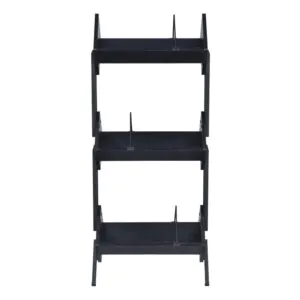 מעמד לתקליטים ולפטיפון Musiea BX300 בצבע שחור – 3 קומות, עד 300 תקליטים