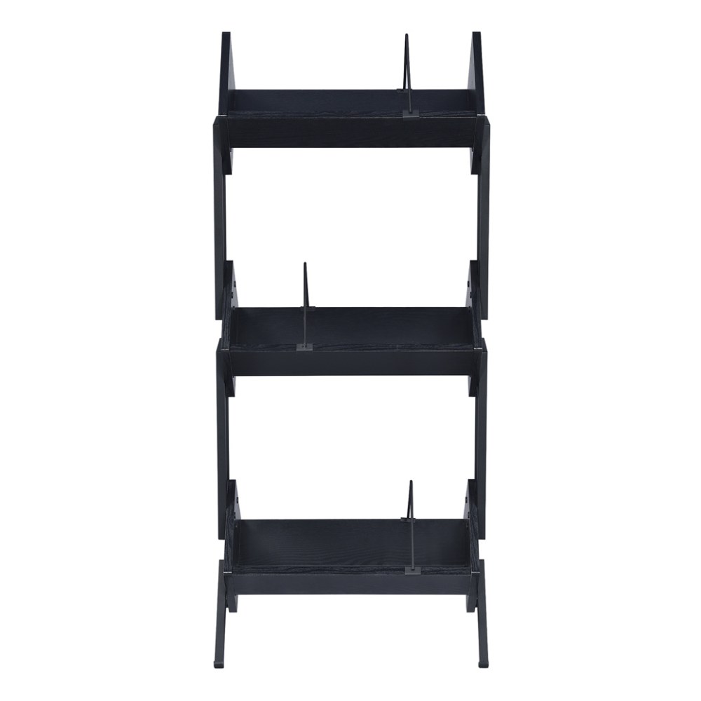מעמד לתקליטים ולפטיפון Musiea BX300 בצבע שחור – 3 קומות, עד 300 תקליטים 2 מעמד לתקליטים ולפטיפון Musiea BX300 בצבע שחור, 3 קומות – תמונה 2