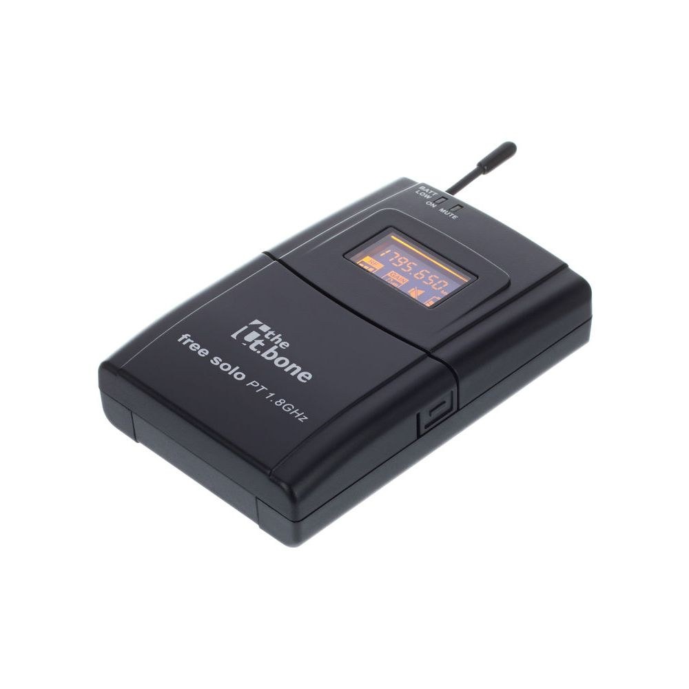 משדר כיס the t.bone 1.8GHz למערכות free solo – תדר מאושר בישראל, מחבר TQG 3 פינים, תצוגת LCD 5 משדר הכיס ל-free solo – משדר כיס אלחוטי, תמונה 5