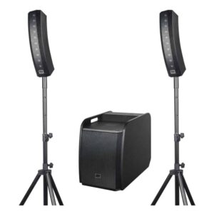 מערכת הגברה Polman Alligator 1500 – סאב 12 אינץ׳, זוג טופים Line Array ומיקסר מובנה