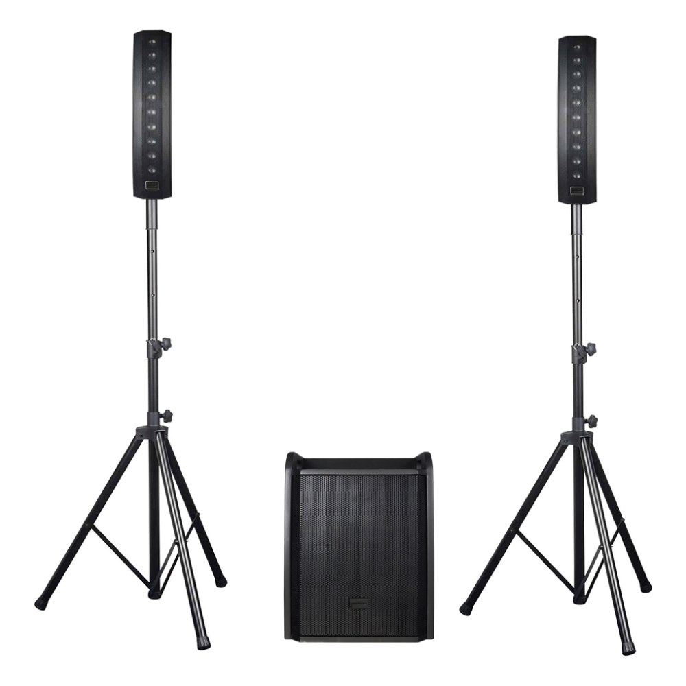 מערכת הגברה Polman Alligator 1500 – סאב 12 אינץ׳, זוג טופים Line Array ומיקסר מובנה 2 מערכת הגברה Polman Alligator 1500 עם סאב וזוג טופים Line Array – תמונה 2