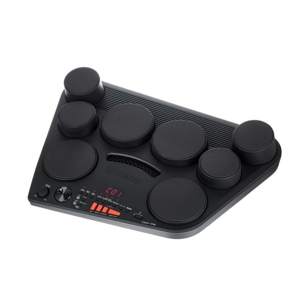 מערכת תופים אלקטרונית ניידת Yamaha DD-75 — 8 פדים + 2 דוושות 1 מערכת תופים אלקטרונית ניידת Yamaha DD-75 עם 8 פדים ושתי דוושות