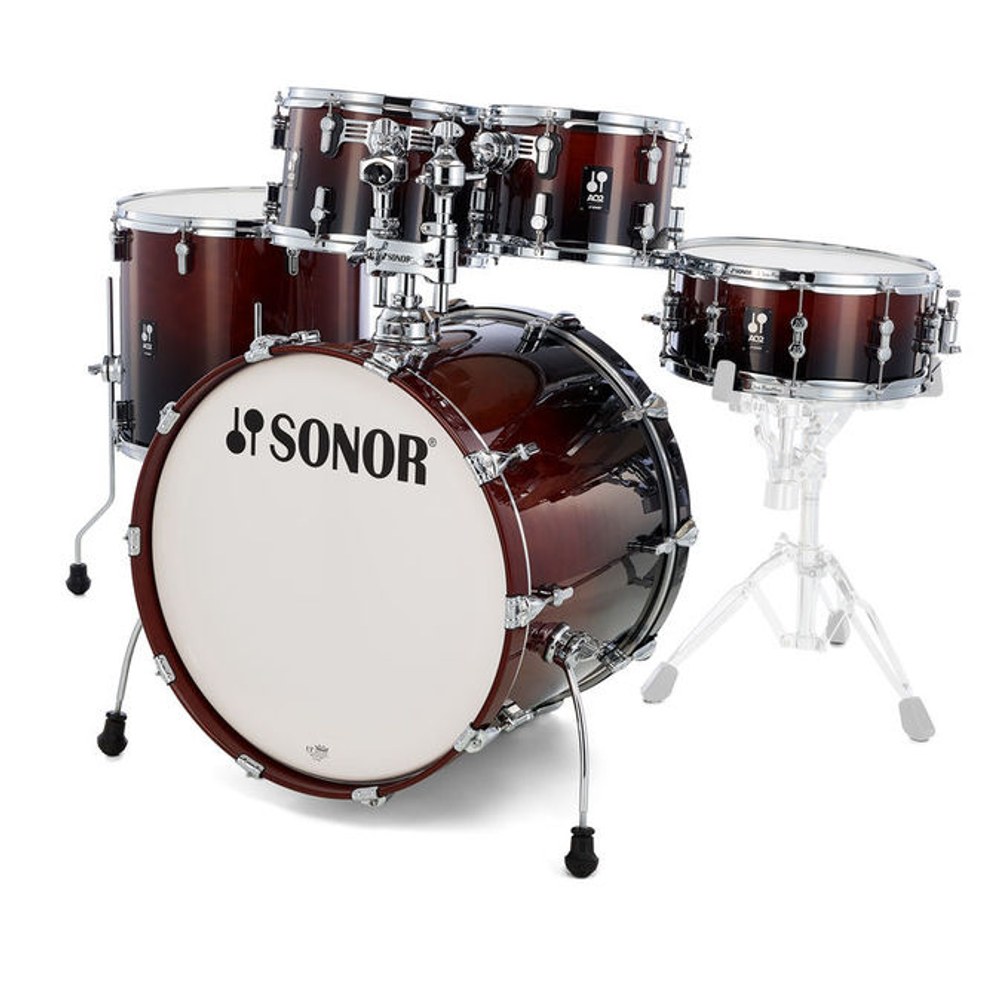 מערכת תופים 5 חלקים SONOR AQ2 Stage – בס 22 אינץ׳, Brown Fade (ללא חומרה) 1 מערכת תופים 5 חלקים SONOR AQ2 Stage – בס 22 אינץ׳, Brown Fade (ללא חומרה)