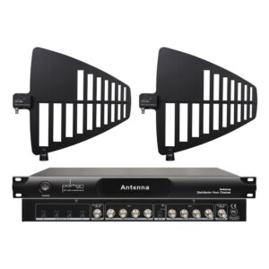 מגבר אנטנה 8 ערוצים Polman DYLAN Combines-8 – כולל זוג אנטנות דגל, 498–510MHz