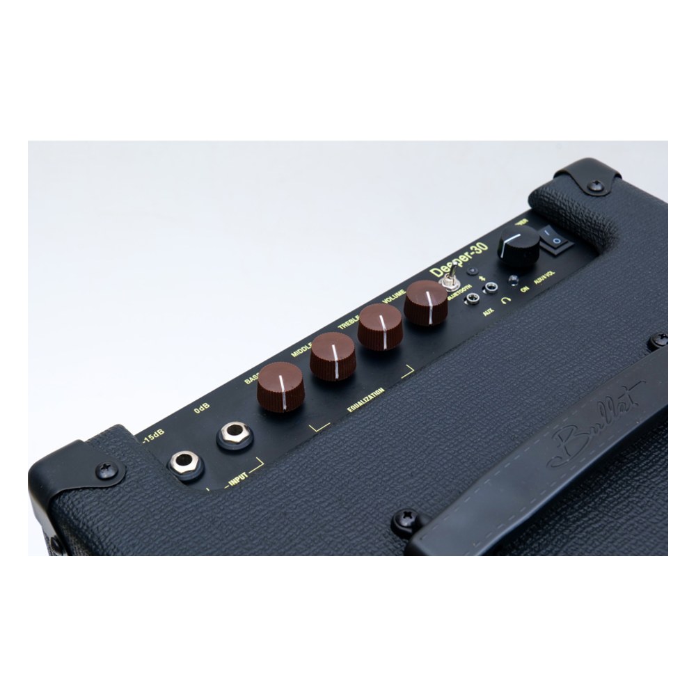 מגבר לגיטרה בס Bullet Amps Deeper30 – 30W, וופר 8 אינץ׳, טוויטר 3 אינץ׳ ו-Bluetooth 3 מגבר לגיטרה בס Bullet Amps Deeper30 – תמונה 3