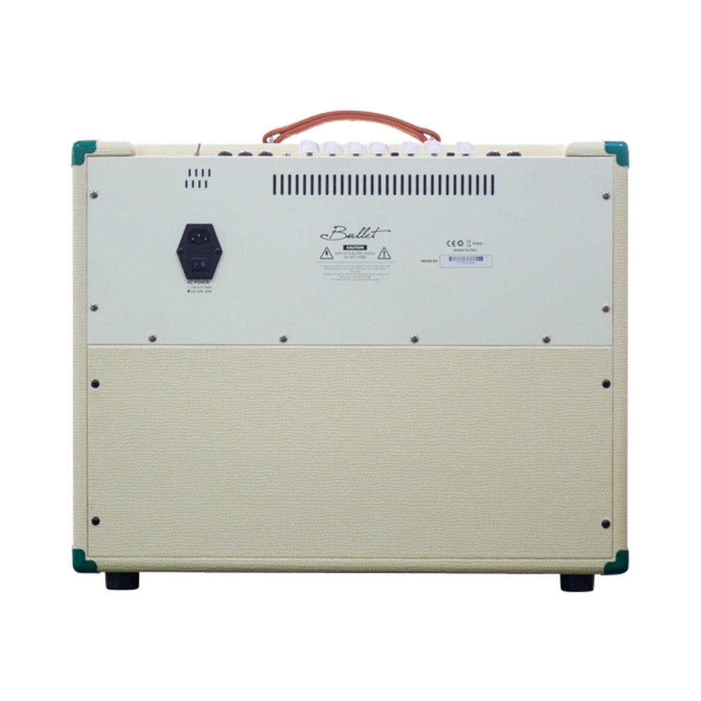 מגבר לגיטרה חשמלית Bullet Amps BT-65R – 65W, רמקול 12 אינץ׳ וריוורב, לבן 2 מגבר לגיטרה חשמלית Bullet Amps BT-65R בצבע לבן – תמונה 2