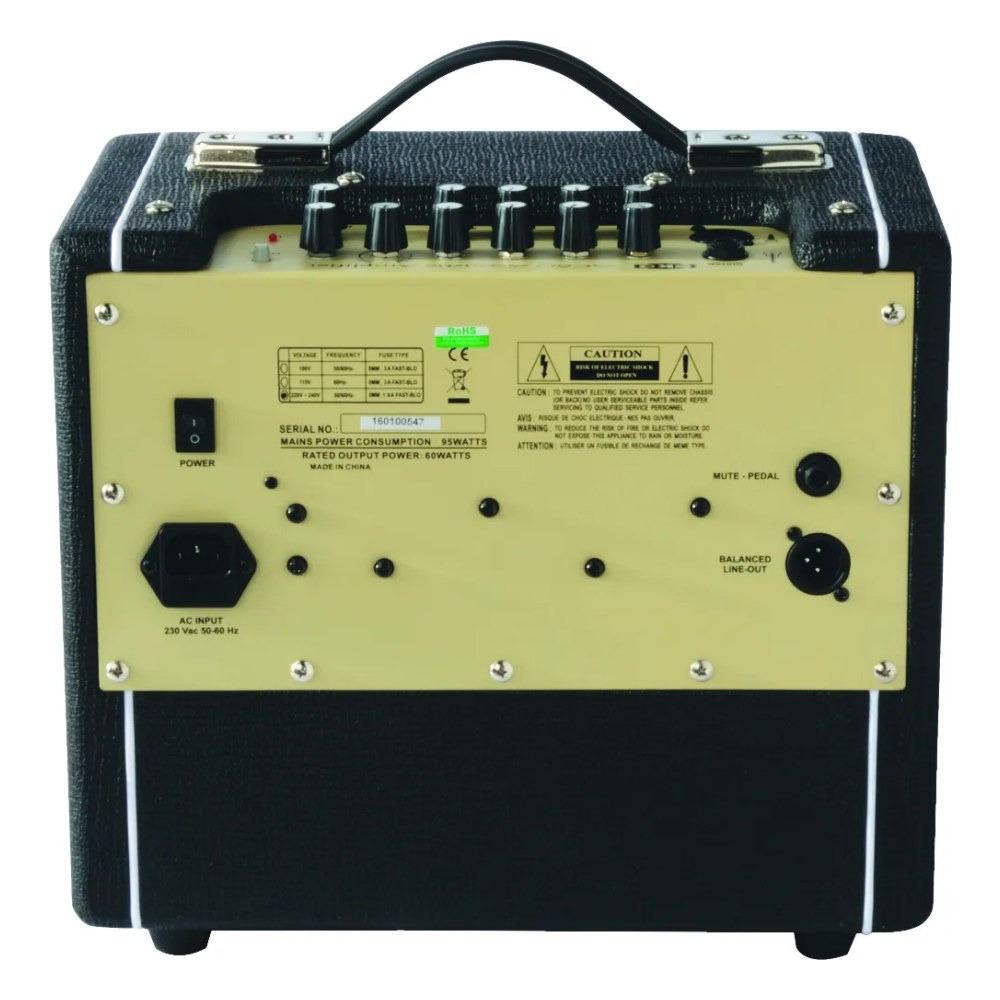 מגבר לגיטרה אקוסטית 60W EKO AC60 – ערוץ גיטרה וערוץ מיקרופון עם אפקטים 4 מגבר לגיטרה אקוסטית EKO AC60 60W עם ערוץ מיקרופון – תמונה 4