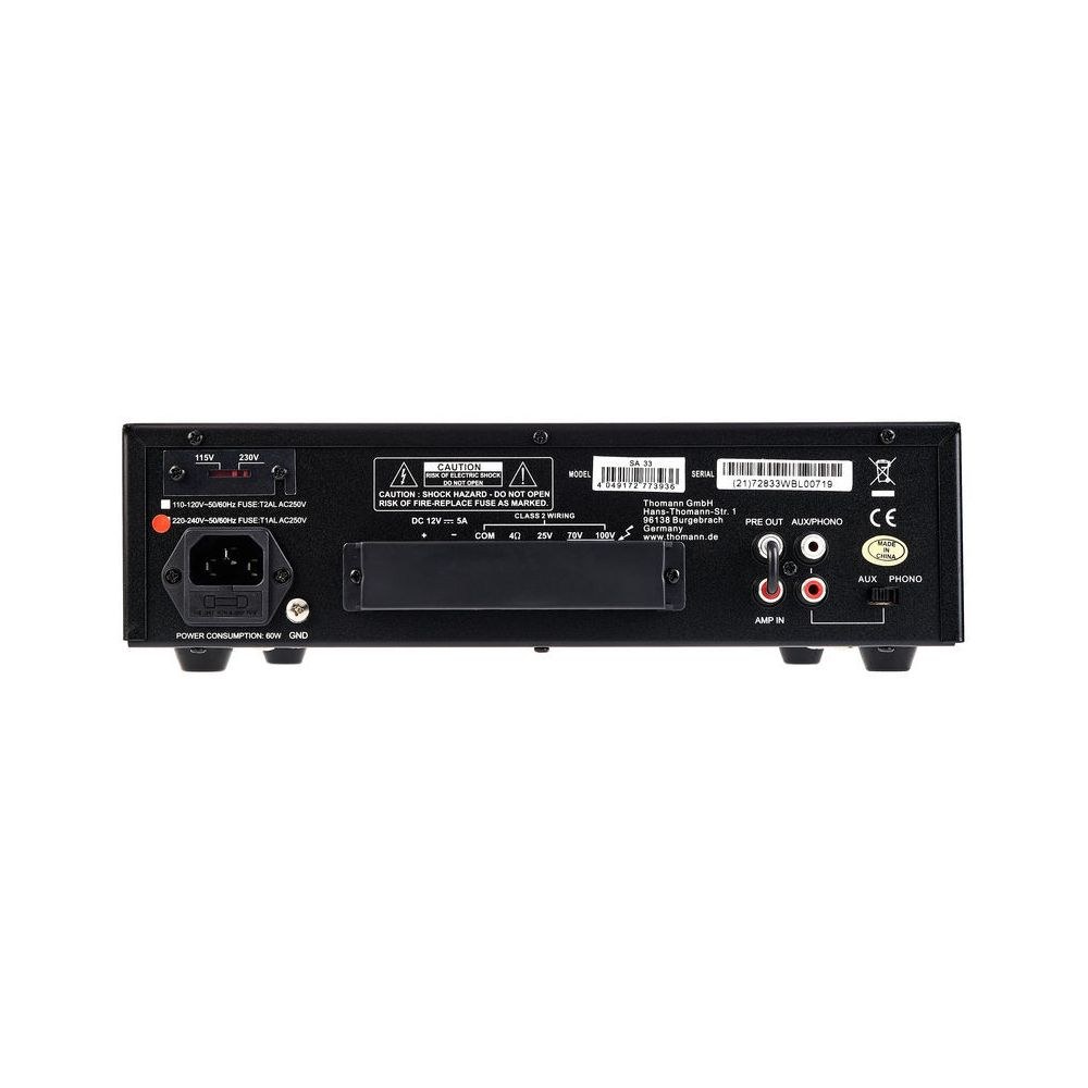 מגבר מערבל 30W Swissonic – יציאת קו 100V ו-4 אוהם, 2 כניסות מיקרופון, Talkover, גיבוי 12V 6 מגבר המערבל 30W – מגבר מערבל, תמונה 6