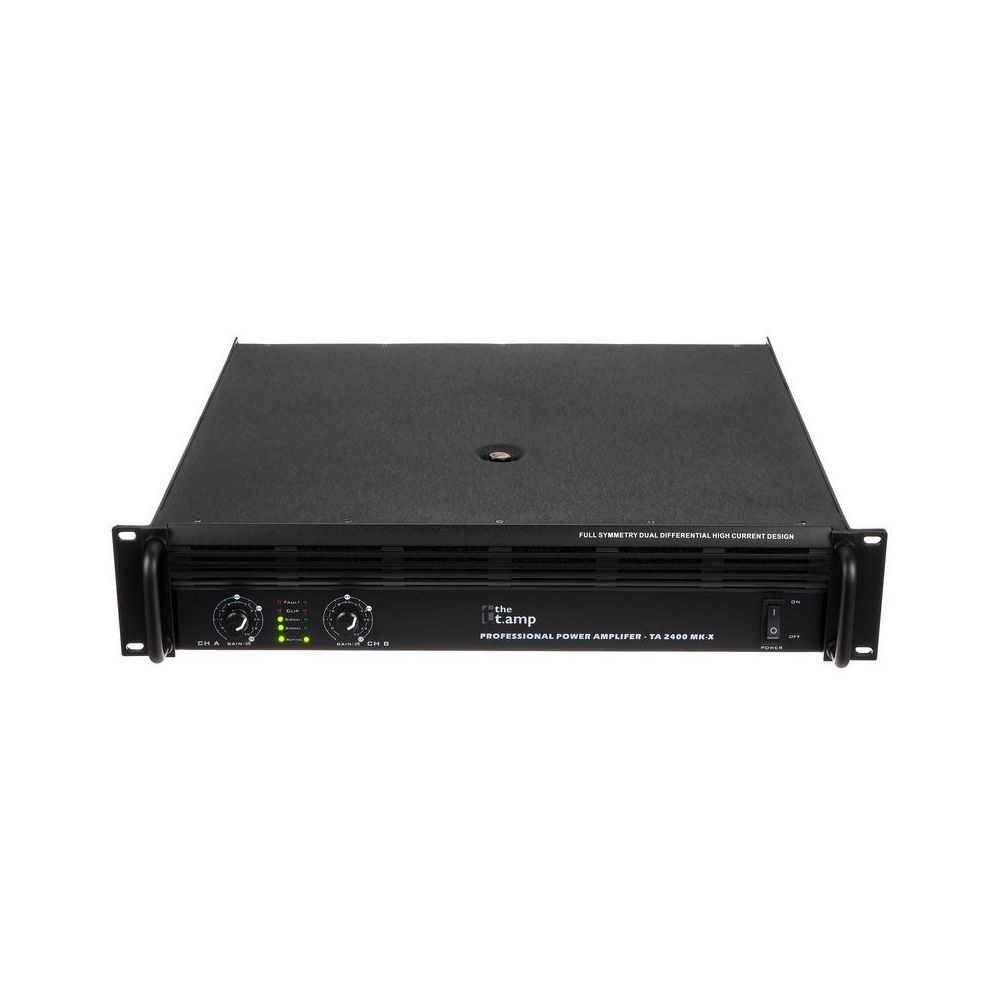 מגבר הספק 2×1200W the t.amp – ראק 2U עם לימיטר והגנת קצר 2 מגבר ההספק the t.amp 2×1200W – מגבר הספק לראק, תמונה 2