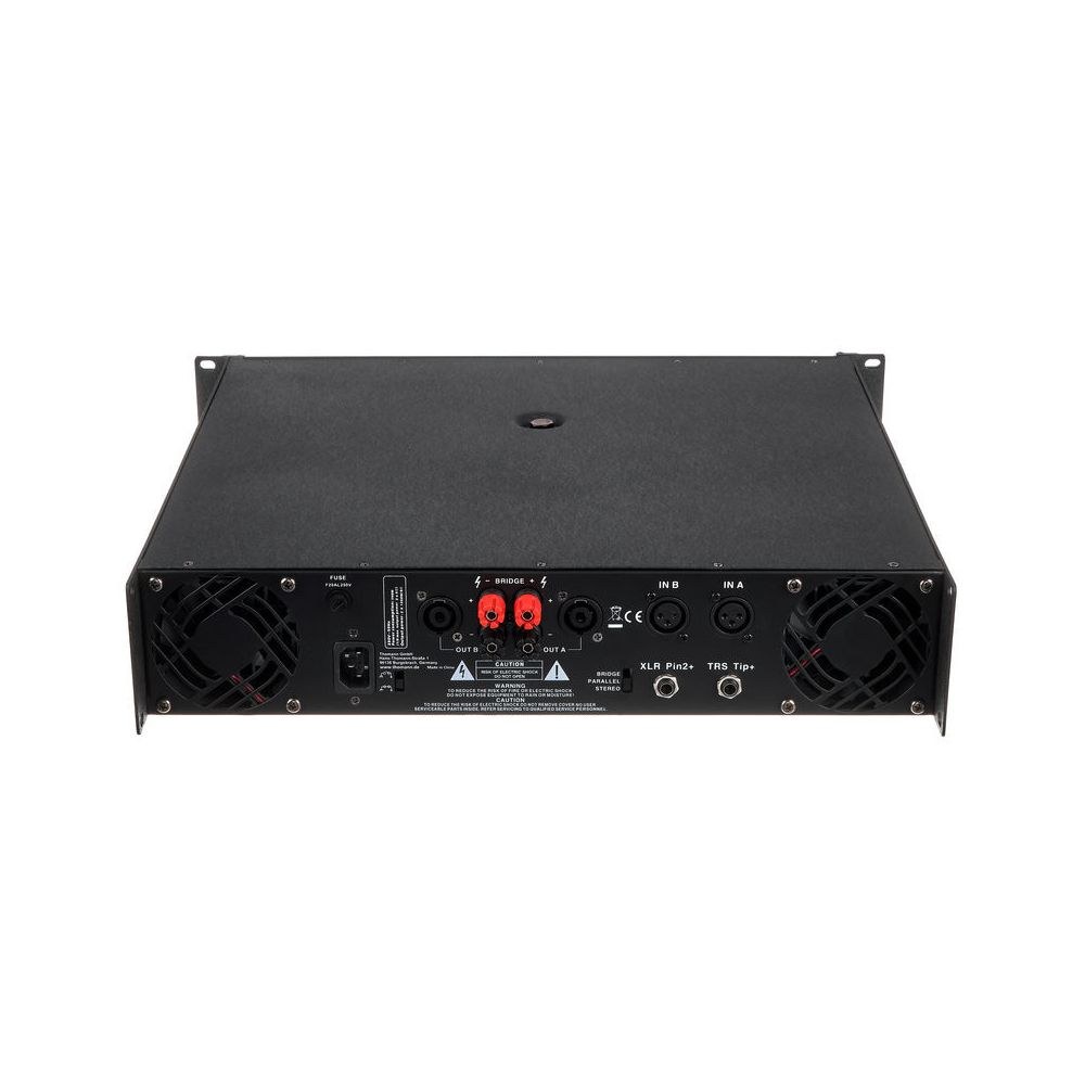 מגבר הספק 2×1200W the t.amp – ראק 2U עם לימיטר והגנת קצר 4 מגבר ההספק the t.amp 2×1200W – מגבר הספק לראק, תמונה 4