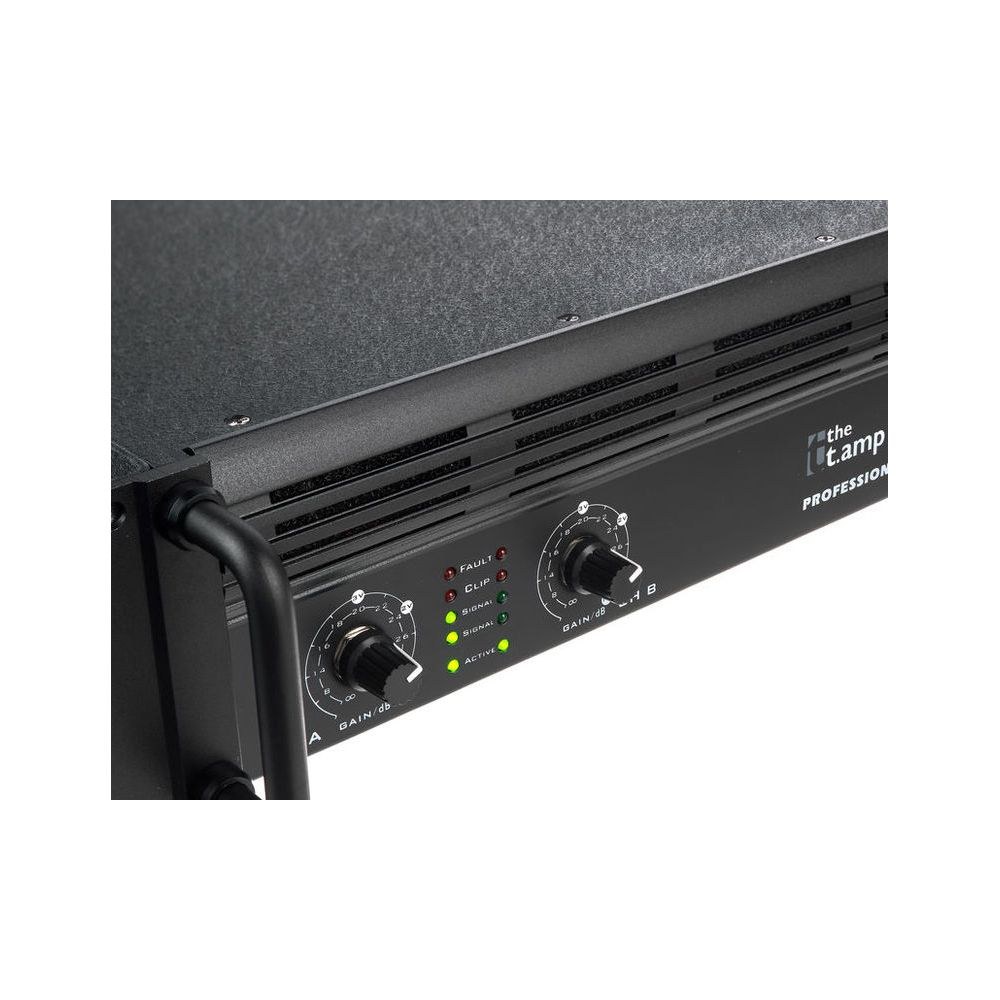 מגבר הספק 2×1200W the t.amp – ראק 2U עם לימיטר והגנת קצר 7 מגבר ההספק the t.amp 2×1200W – מגבר הספק לראק, תמונה 7