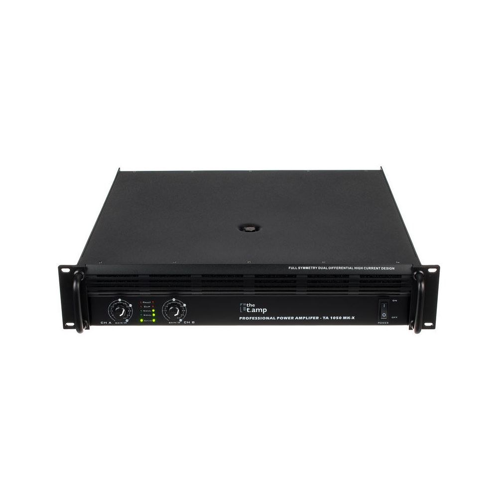 מגבר הספק 2×520W the t.amp – ראק 2U עם לימיטר והגנת קצר 2 מגבר ההספק the t.amp 2×520W – מגבר הספק לראק, תמונה 2