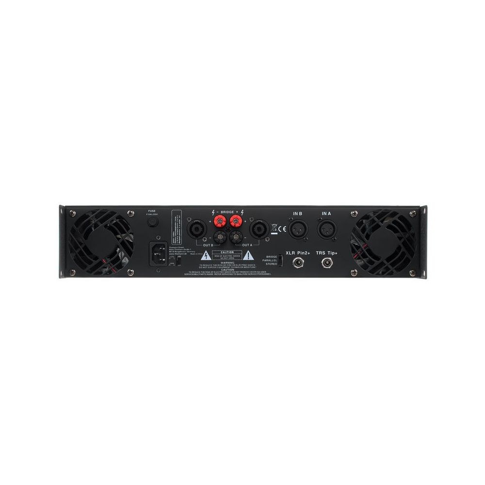 מגבר הספק 2×520W the t.amp – ראק 2U עם לימיטר והגנת קצר 6 מגבר ההספק the t.amp 2×520W – מגבר הספק לראק, תמונה 6