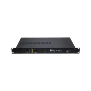 מגבר הספק the t.amp 2×75W – ללא מאוורר, ראק 1U, כניסות XLR וג׳ק, ניתן לגישור