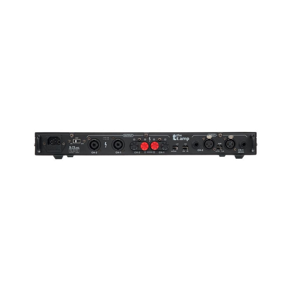 מגבר הספק the t.amp 2×75W – ללא מאוורר, ראק 1U, כניסות XLR וג׳ק, ניתן לגישור 6 מגבר ההספק השקט של the t.amp – מגבר הספק, תמונה 6