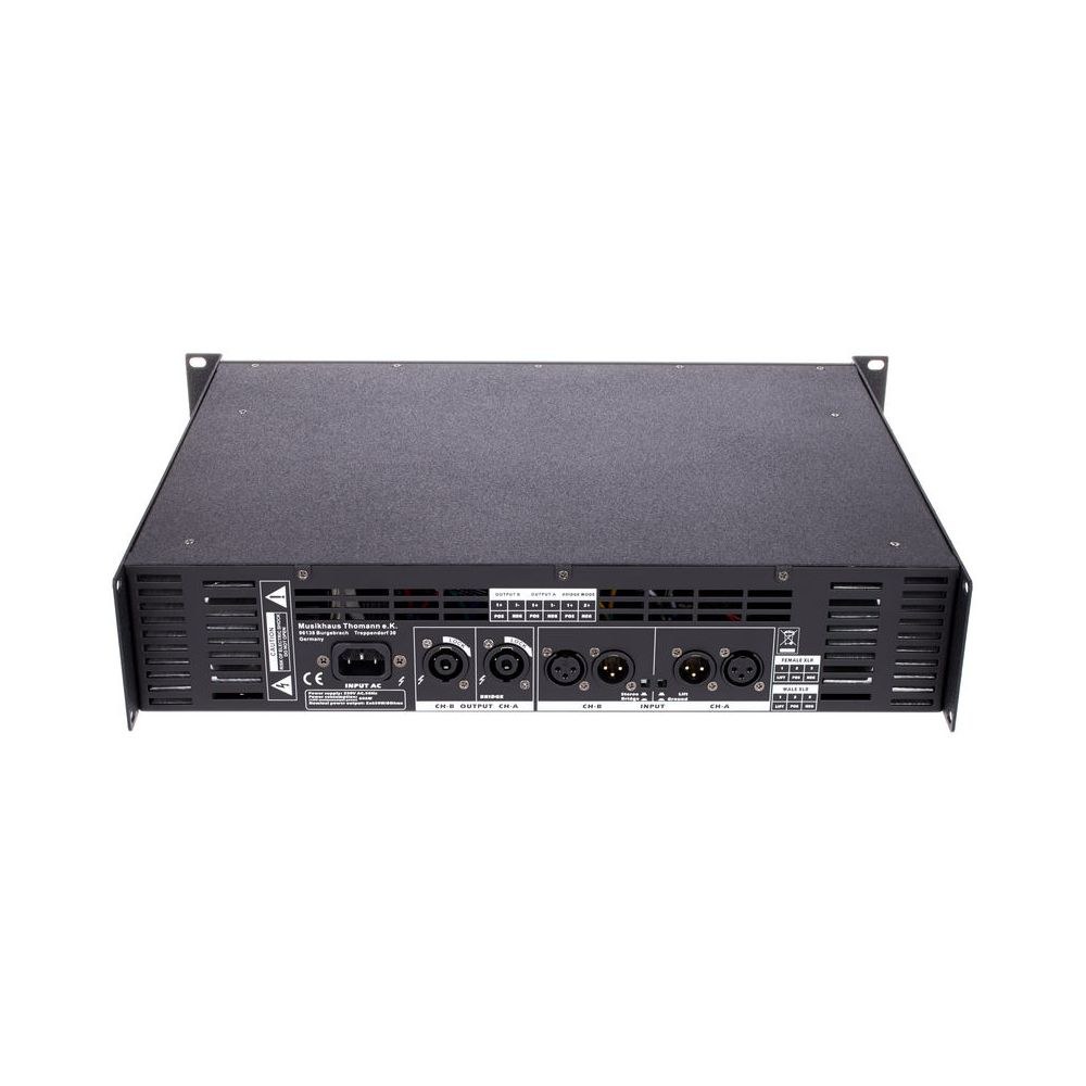 מגבר הספק the t.amp – 2×910W ב-4 אוהם, ספק ממותג (SMPS) בראק 2U 4 מגבר ההספק 2×910W של the t.amp – מגבר הספק עם ספק ממותג, תמונה 4