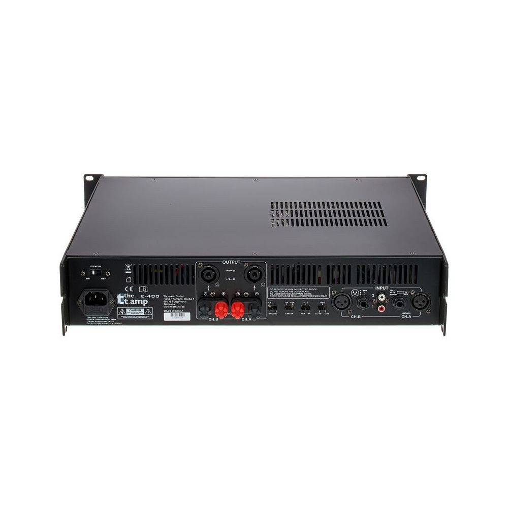 מגבר הספק סטריאו the t.amp – 2×310W ב-4 אוהם, לימיטר והגנות, ראק 2U 4 מגבר ההספק הסטריאו של the t.amp – מגבר הספק סטריאו, תמונה 4