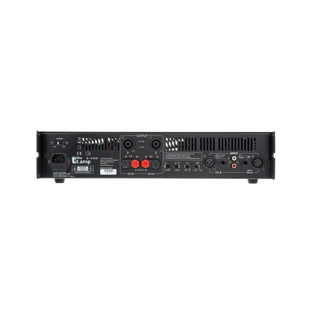 מגבר הספק סטריאו the t.amp – 2×310W ב-4 אוהם, לימיטר והגנות, ראק 2U 6 מגבר ההספק הסטריאו של the t.amp – מגבר הספק סטריאו, תמונה 6