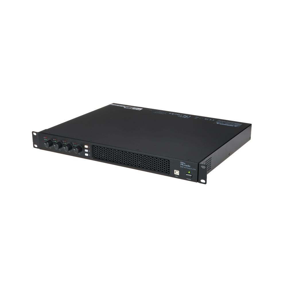 מגבר הספק 4 ערוצים עם DSP the t.racks – 4×250W ב-8 אוהם, 1U, פריסטים ותכנות ב-USB 1 מגבר הספק 4 ערוצים עם DSP the t.racks – 4×250W ב-8 אוהם, 1U, פריסטים ותכנות ב-USB