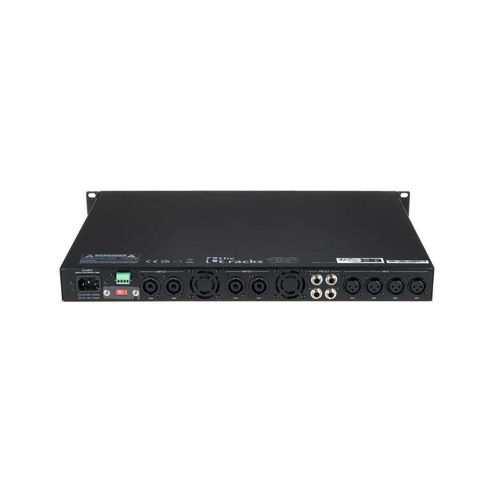 מגבר הספק 4 ערוצים עם DSP the t.racks – 4×250W ב-8 אוהם, 1U, פריסטים ותכנות ב-USB 4 מגבר ה-DSP בארבעה ערוצים – מגבר הספק עם DSP, תמונה 4