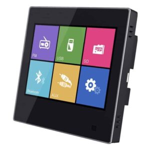 מגבר קיר לבית ולעסק Polman PLM837 – מסך מגע 3.5 אינץ׳, Bluetooth ו-2×10W