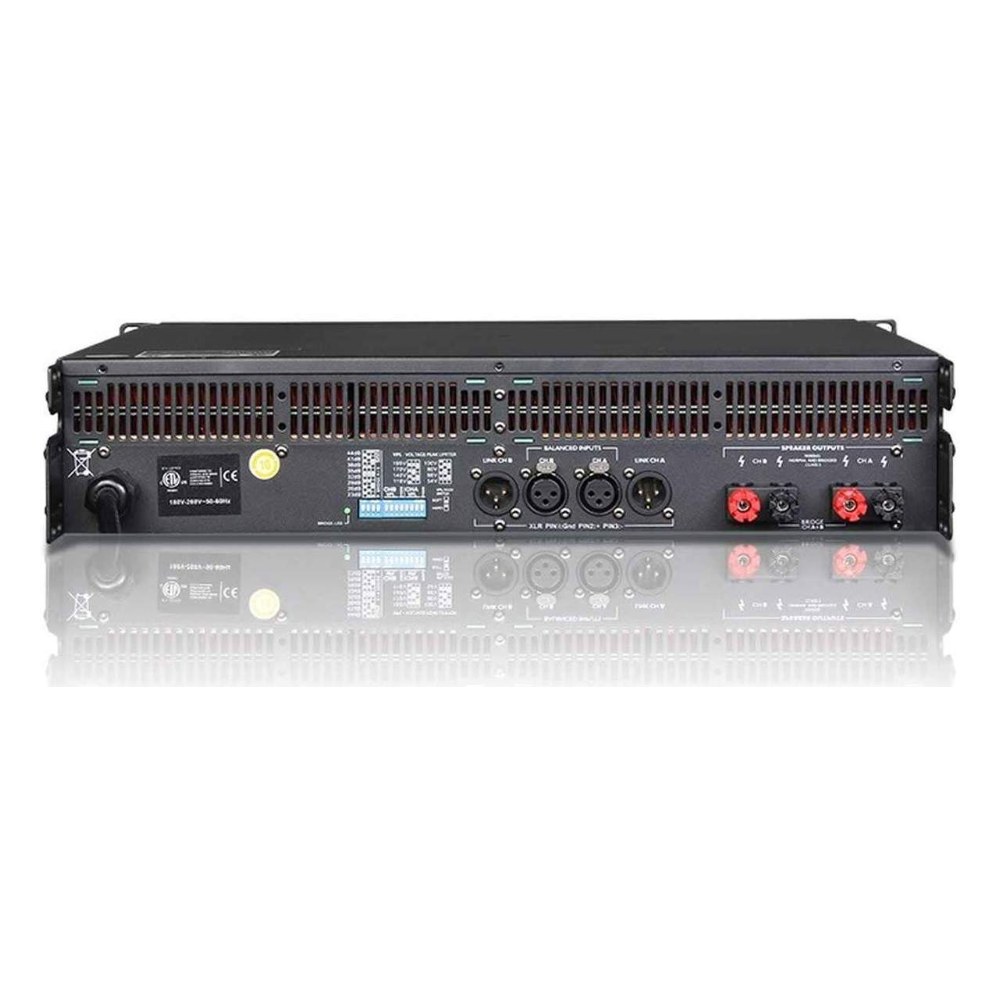 מגבר כוח Polman FP 14000Q – 2 × 4400W ב-4Ω, מצבי סטריאו, ברידג׳ ופרלל 2 מגבר כוח Polman FP 14000Q דו-ערוצי – תמונה 2