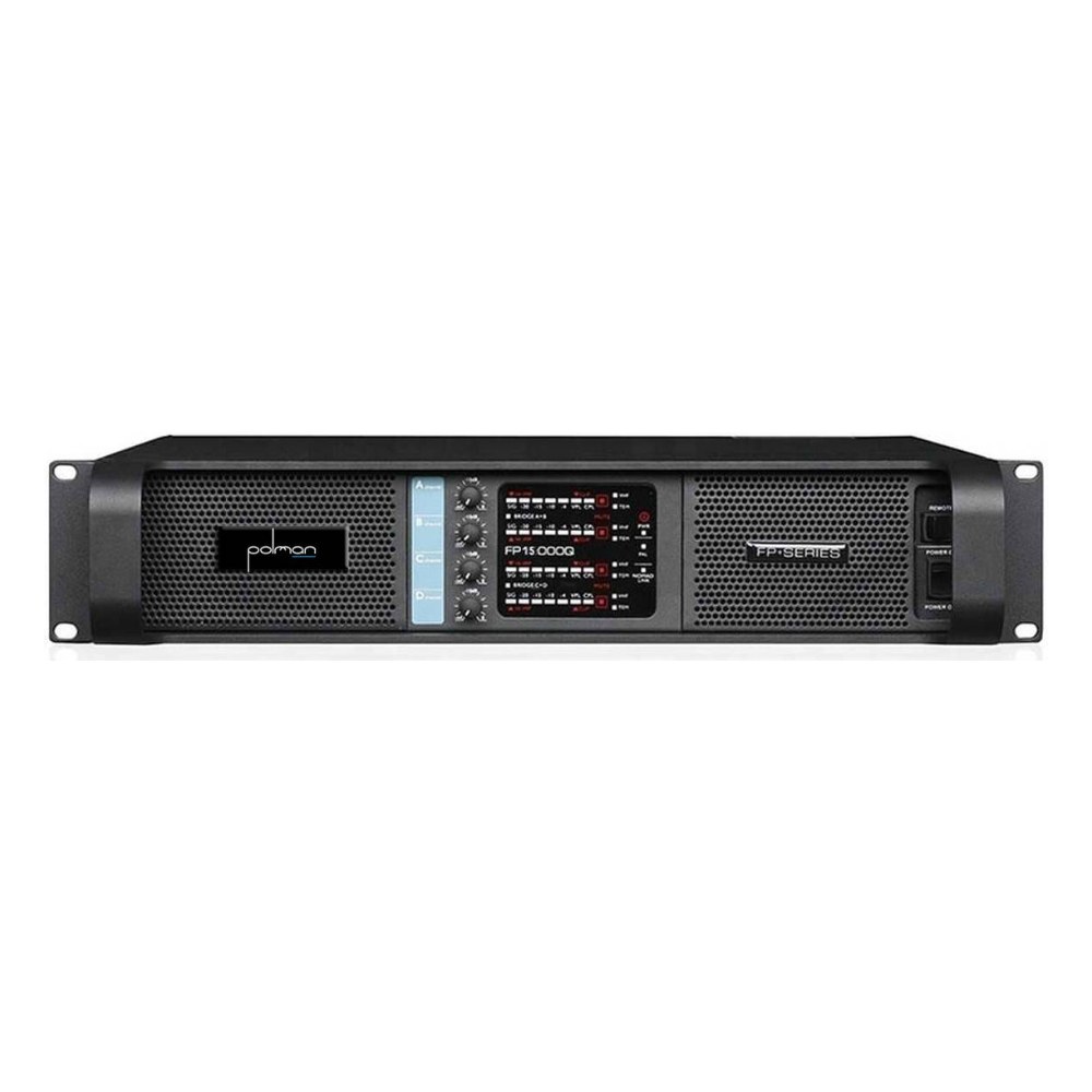 מגבר כוח Polman FP 14000Q – 2 × 4400W ב-4Ω, מצבי סטריאו, ברידג׳ ופרלל 4 מגבר כוח Polman FP 14000Q דו-ערוצי – תמונה 4
