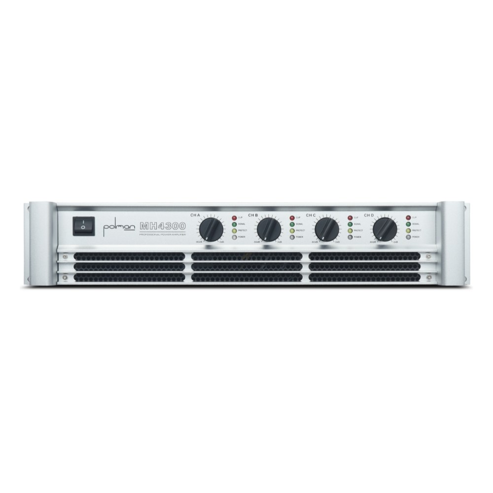 מגבר כוח 4 ערוצים Polman MH4400 – 4x400W ב-8 אוהם, Class H, עבודה עד 2 אוהם 1 מגבר כוח 4 ערוצים Polman MH4400