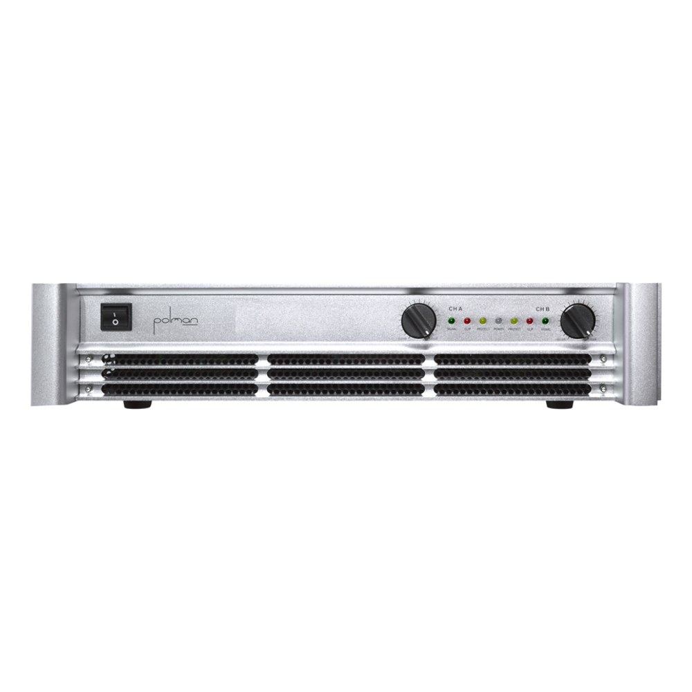 מגבר כוח Polman MH8200 – 4800W בגישור, 2×2400W ב-2 אוהם, Class H 1 מגבר כוח Polman MH8200 דו-ערוצי Class H במארז 2U
