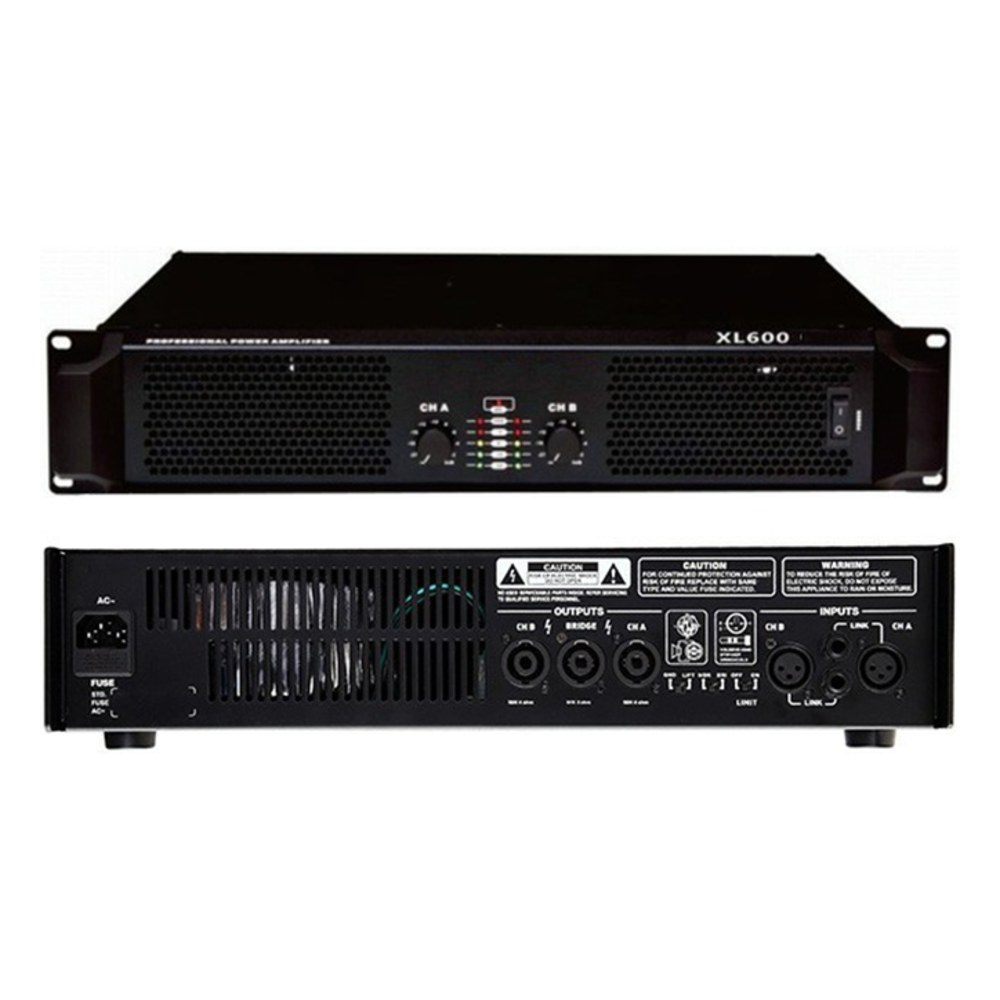 מגבר כוח Polman XL600 – 2x300W ב-4 אוהם, Class H, מארז 19 אינץ׳ 2U 1 מגבר כוח Polman XL600 במארז 19 אינץ׳ 2U