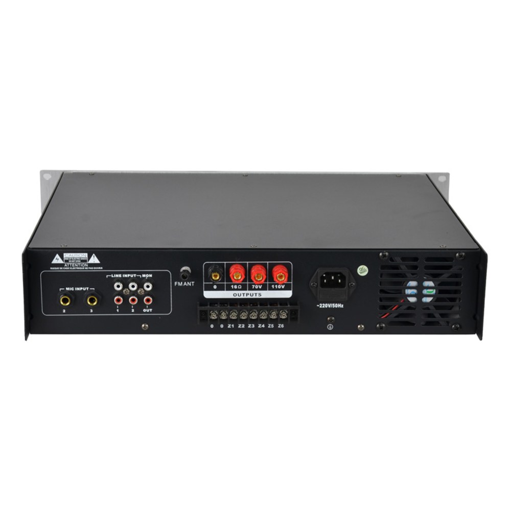 מגבר כריזה 6 אזורים Polman TPA-250B – 250W RMS, נגן USB/SD ו-Bluetooth 5.0 4 מגבר כריזה 6 אזורים Polman TPA-250B בהספק 250W – תמונה 4