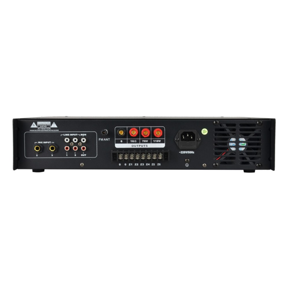 מגבר כריזה 6 אזורים Polman TPA-250B – 250W RMS, נגן USB/SD ו-Bluetooth 5.0 5 מגבר כריזה 6 אזורים Polman TPA-250B בהספק 250W – תמונה 5