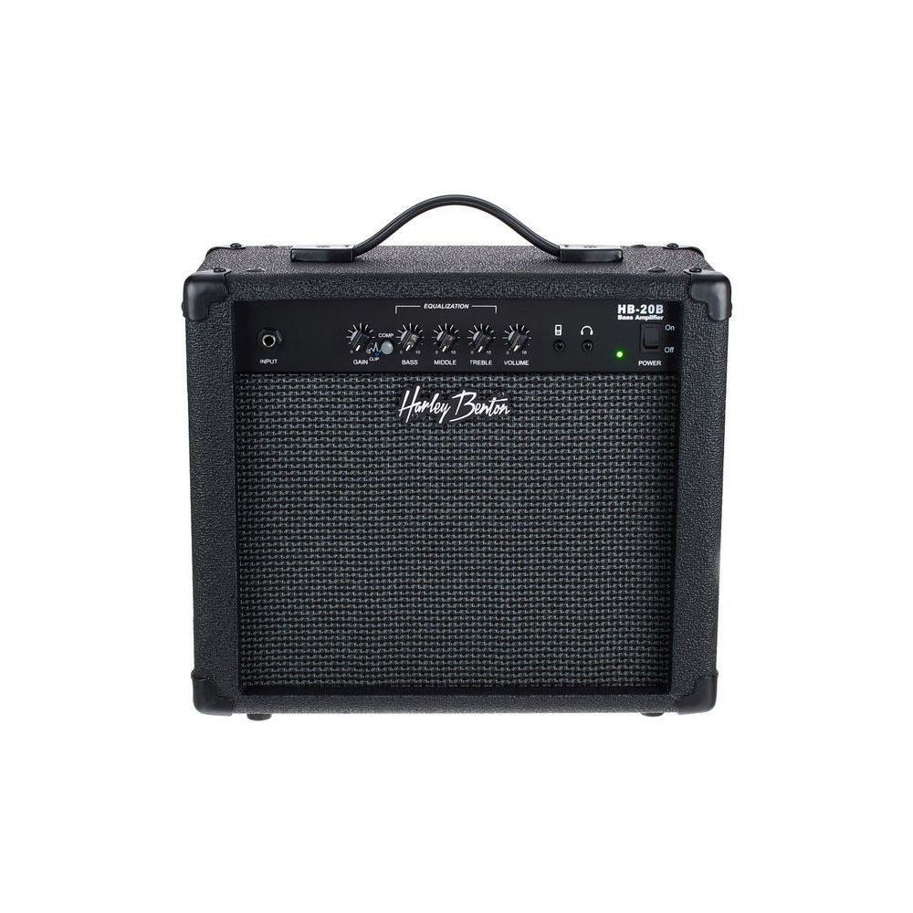 מגבר לגיטרה בס Harley Benton 20W – קומפרסור מובנה, EQ עם מיד פרמטרי, יציאת אוזניות (יבוא בלעדי) 2 מגבר הבס 20W של Harley Benton – מגבר לגיטרה בס, תמונה 2