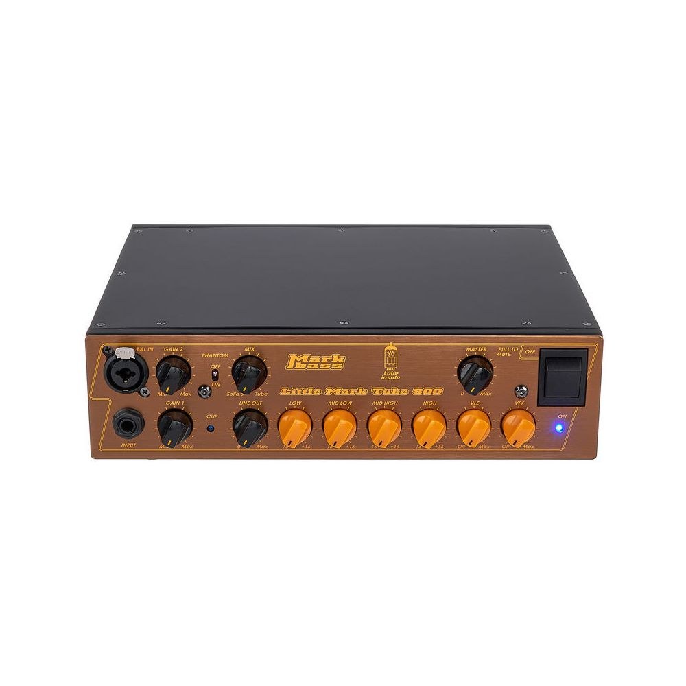 ראש מגבר לבס Markbass Little Mark Tube 800 – 800W עם קדם מנורה 2 Markbass Little Mark Tube 800 – ראש מגבר לבס, תמונה 2