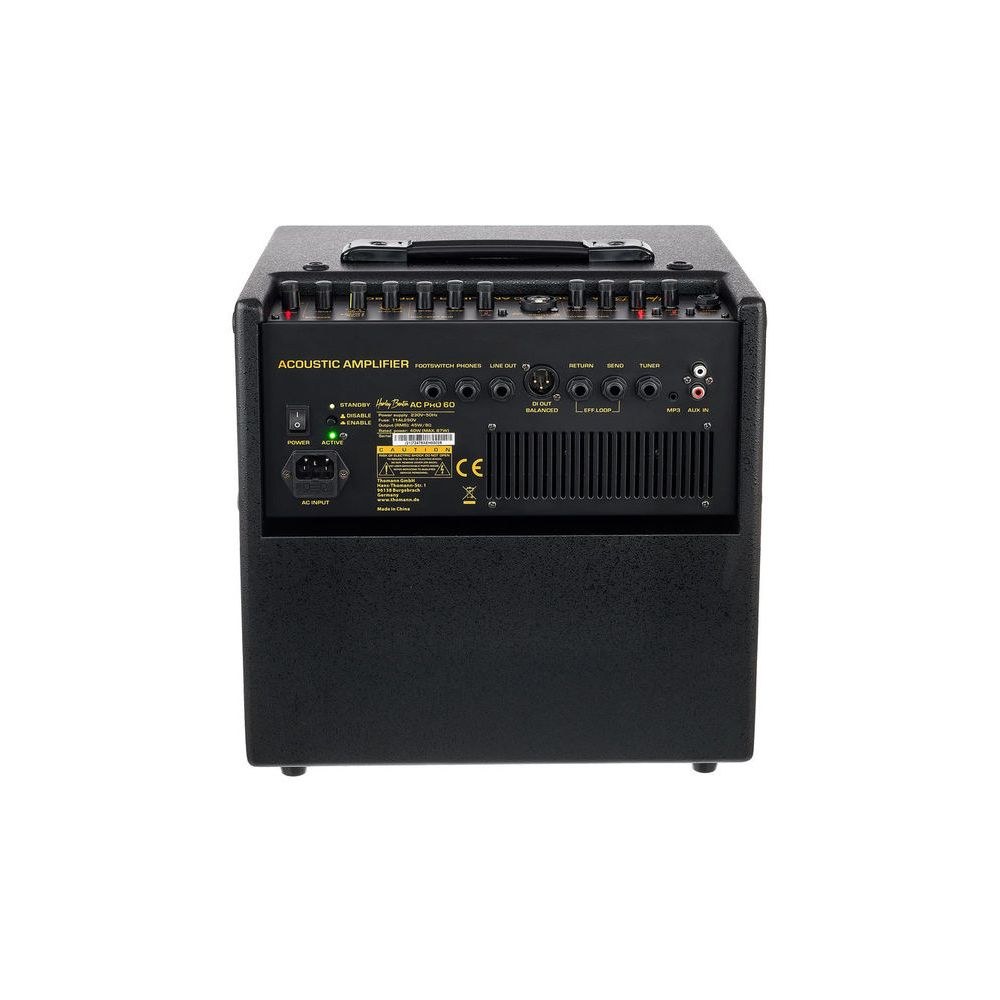 מגבר לגיטרה אקוסטית Harley Benton 45W – שני ערוצים, רמקול 8 אינץ׳ וטוויטר, אפקטים ויציאת DI (יבוא בלעדי) 4 מגבר האקוסטית של Harley Benton – מגבר לגיטרה אקוסטית, תמונה 4