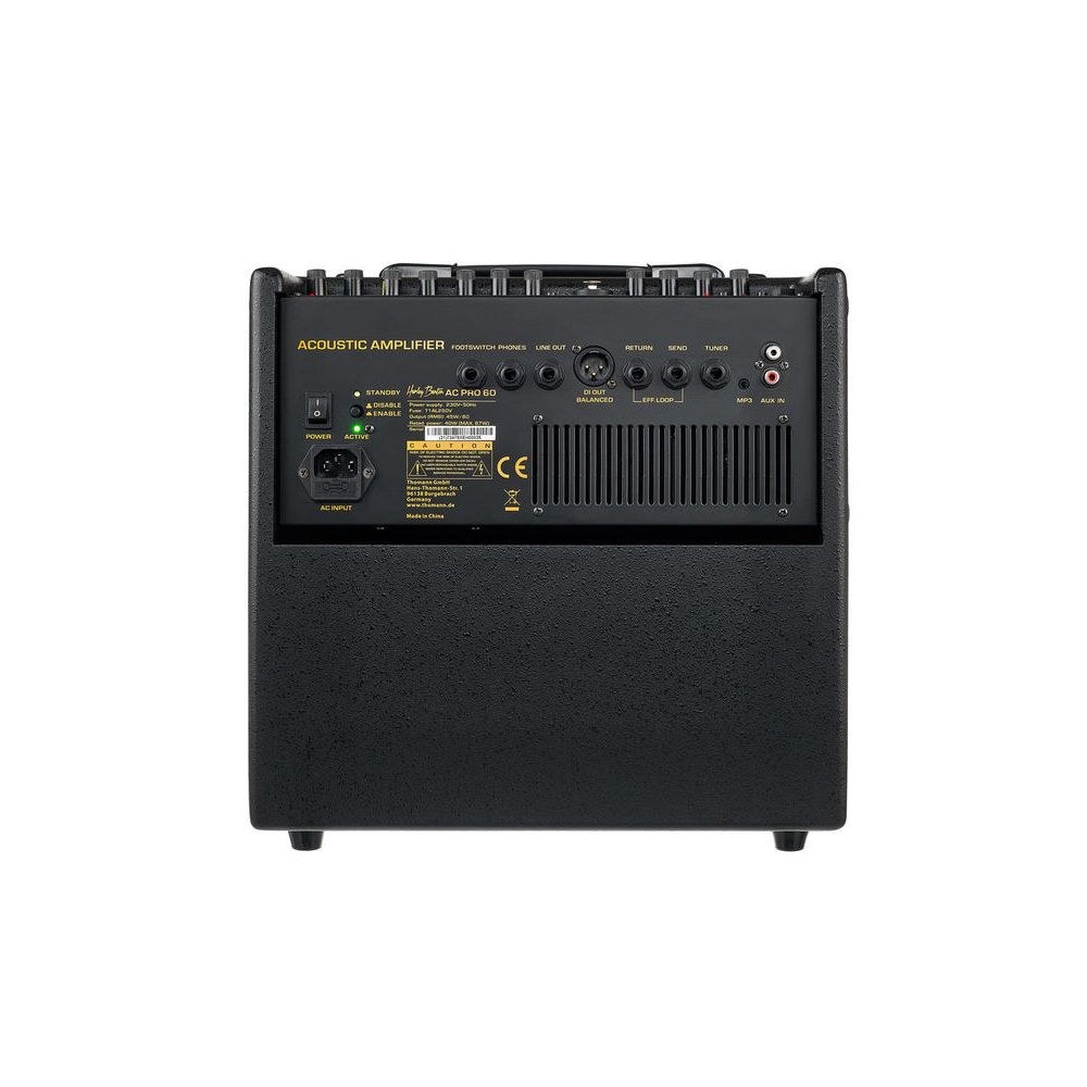 מגבר לגיטרה אקוסטית Harley Benton 45W – שני ערוצים, רמקול 8 אינץ׳ וטוויטר, אפקטים ויציאת DI (יבוא בלעדי) 7 מגבר האקוסטית של Harley Benton – מגבר לגיטרה אקוסטית, תמונה 7