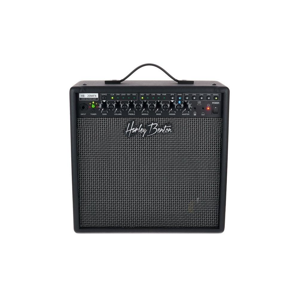 מגבר קומבו לגיטרה Harley Benton 20W עם מודלינג – 5 סוגי צליל, אפקטים, בלוטות׳ וטיונר (יבוא בלעדי) 2 מגבר המודלינג 20W של Harley Benton – מגבר קומבו לגיטרה חשמלית, תמונה 2