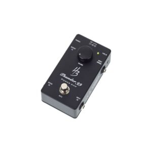 מגבר הספק בגודל פדל Harley Benton – 2×50W, לחיבור אחרי פרה-אמפ או מולטי-אפקט, כולל ספק (יבוא בלעדי)