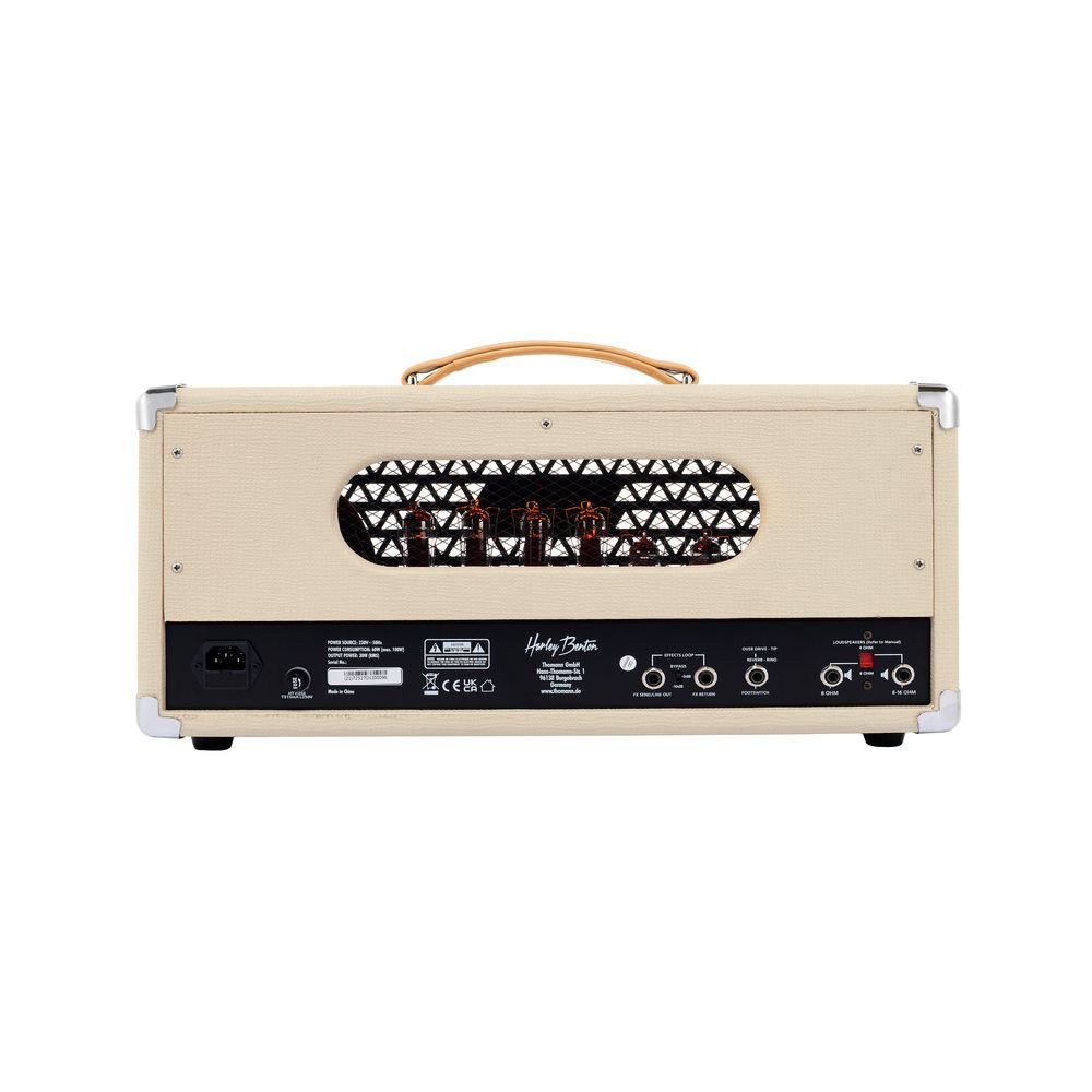 ראש מגבר מנורות Harley Benton 30W – 2 ערוצים, 4×EL84, ריוורב ולולאת אפקטים (יבוא בלעדי) 6 ראש המנורות 30W – ראש מגבר מנורות לגיטרה, תמונה 6