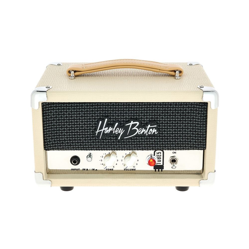 ראש מגבר מנורות לגיטרה Harley Benton 5W – Class A, מנורות ECC83 ו-6V6, מצב 1W, קרם (יבוא בלעדי) 2 ראש המנורות הקטן – ראש מגבר מנורות, תמונה 2