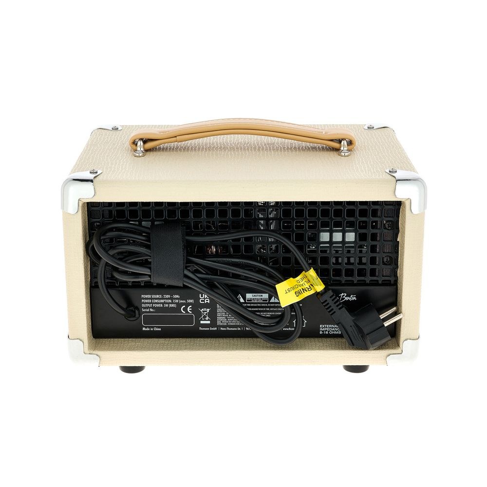 ראש מגבר מנורות לגיטרה Harley Benton 5W – Class A, מנורות ECC83 ו-6V6, מצב 1W, קרם (יבוא בלעדי) 4 ראש המנורות הקטן – ראש מגבר מנורות, תמונה 4