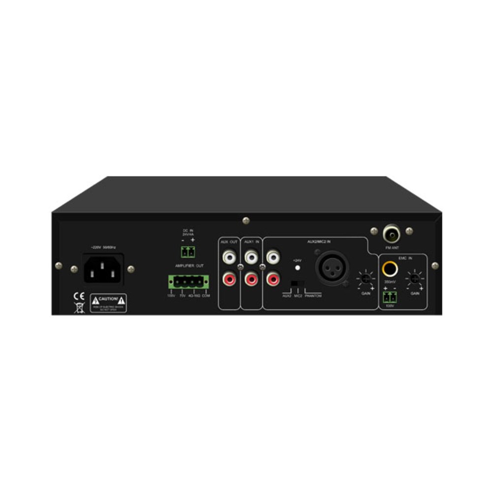 מגבר מיקסר לכריזה Polman PLM250UB – 250W עם Bluetooth, USB ורדיו FM 2 מגבר מיקסר לכריזה Polman PLM250UB בהספק 250W – תמונה 2
