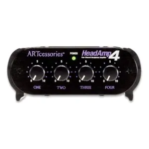 מגבר אוזניות 4 ערוצים ART HeadAmp4 – 8 יציאות 6.35 ו-3.5 מ״מ עם בקרה לכל ערוץ