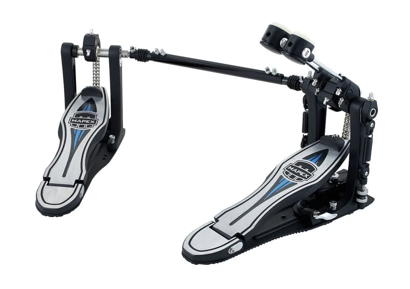 Mapex PF1000TW Falcon – דאבל פדל לתוף בס 1 דאבל פדל Mapex PF1000TW Falcon בתצורת ימין, מבט מלא על שני הפדלים